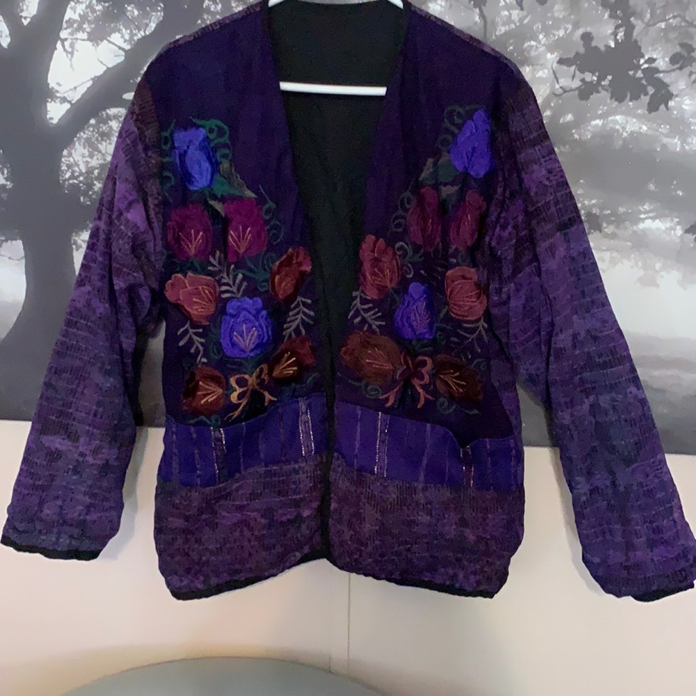 COPY - Purple Embroidered coat